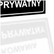 tabliczka informacyjna znak na brame zakaz parkowania teren prywatny czarny 20x10 cm
