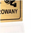 tabliczka informacyjna znak na drzwi uwaga obiekt monitorowany zloty na brame 10x10 cm