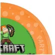 talerzyk plastikowy minecraft steve alex creeper enderman pomaranczowy procos 21 cm 1 szt