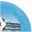 talerzyk plastikowy pilka nozna soccer fans blekitny procos 21 cm