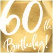talerzyki 60th birthday zlote partydeco 6 szt