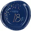 talerzyki elegant happy birthday 18 folat 23 cm 8 szt
