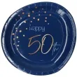 talerzyki elegant happy birthday 50 folat