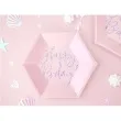 talerzyki happy birthday rozowy pudrowy partydeco 20cm