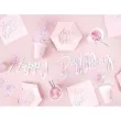 talerzyki happy birthday rozowy pudrowy partydeco 20cm