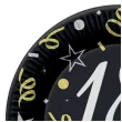 talerzyki papierowe 18th birthday 18 urodziny czarny godan 18 cm 8 szt