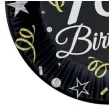talerzyki papierowe 18th birthday 18 urodziny czarny godan 18 cm 8 szt