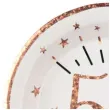 talerzyki papierowe 50 urodziny rozowe zloto bialy santex 22 5 cm 10 szt