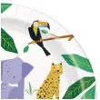 talerzyki papierowe animal safari kolorowe unique 23 cm 8 szt