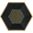 talerzyki papierowe art deco z lamowka czarne santex 23 cm 10 szt