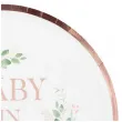 talerzyki papierowe baby shower baby in bloom amscan 24 cm 8 szt