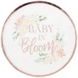 talerzyki papierowe baby shower baby in bloom rose gold amscan 24 cm 8 szt