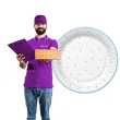 talerzyki papierowe baby shower boy gwiazdki biale blekitne maki 23 cm 8 szt