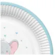talerzyki papierowe baby shower boy slonik mix maki 23 cm 8 szt
