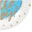 talerzyki papierowe baby shower hello boy niebieski boland 23 cm 10 szt