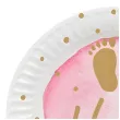 talerzyki papierowe baby shower hello girl rozowe boland 23 cm 10 szt