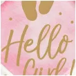 talerzyki papierowe baby shower hello girl rozowe boland 23 cm 10 szt
