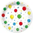 talerzyki papierowe baloniki paw 18 cm 10 szt