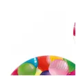 talerzyki papierowe balony maki 18 cm 8 szt
