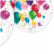 talerzyki papierowe balony maki 18 cm 8 szt
