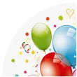 talerzyki papierowe balony mix maki 18 cm 8 szt
