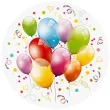 talerzyki papierowe balony mix maki 23 cm 8 szt