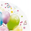 talerzyki papierowe balony mix maki 23 cm 8 szt