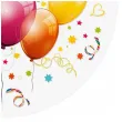 talerzyki papierowe balony mix maki 23 cm 8 szt