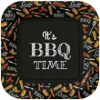 talerzyki papierowe bbq party kwadratowe paw 23 cm 10 szt
