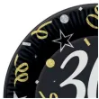 talerzyki papierowe beauty charm 30 te urodziny czarne godan 23 cm 6 szt