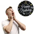 talerzyki papierowe beauty charm happy birthday czarne godan 23 cm 6 szt