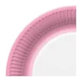 talerzyki papierowe candy rozowe jasne maki 18 cm 8 szt