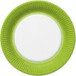 talerzyki papierowe candy zielone jasne maki 23 cm 8 szt
