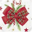 talerzyki papierowe checked bow with candy cane maki 18 cm 8 szt