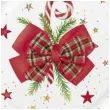 talerzyki papierowe checked bow with candy cane maki 22 cm 8 szt