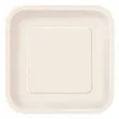 talerzyki papierowe classic kwadratowe ecru unique 23 cm 14 szt