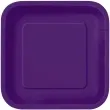 talerzyki papierowe classic kwadratowe fioletowe 23 cm 14 szt