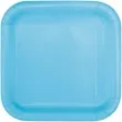 talerzyki papierowe classic kwadratowe niebieskie jasne unique 23 cm 14 szt