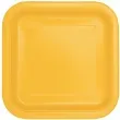 talerzyki papierowe classic kwadratowe zolte 23 cm 14 szt
