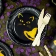 talerzyki papierowe czarownica i kot halloweenowe party congee 18cm 6 szt
