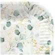 talerzyki papierowe eukaliptus kwadratowe bialo zloty paw 23 cm 8 szt