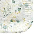 talerzyki papierowe eukaliptus kwadratowe bialo zloty paw 23 cm 8 szt
