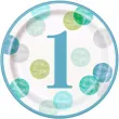 talerzyki papierowe first birthday unique 23 cm 8 szt