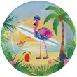 talerzyki papierowe flaming tropikalny klimat mix folat 23 cm 8 szt
