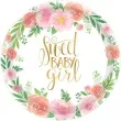talerzyki papierowe floral baby sweet baby girl amscan 17 7 cm 8 szt