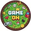 talerzyki papierowe gaming party godan 18 cm 6 szt