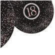talerzyki papierowe glitter liczba 18 rose gold 23 cm 8 szt
