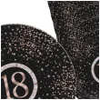 talerzyki papierowe glitter liczba 18 rose gold 23 cm 8 szt