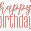 talerzyki papierowe glitz happy birthday rozowo zlote unique 23 cm 8 szt