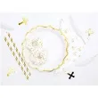 talerzyki papierowe gold ornament biale partydeco 18 5 cm 6 szt